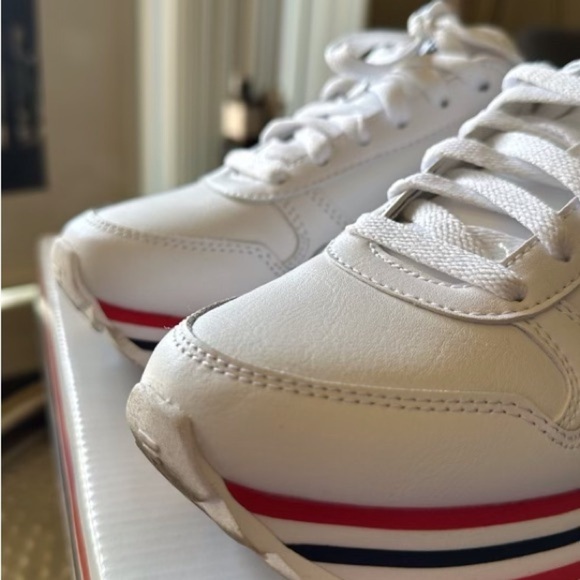 Fila Orbit Stripe Platform Sneakers White/Navy/Red - Picture 6 of 8